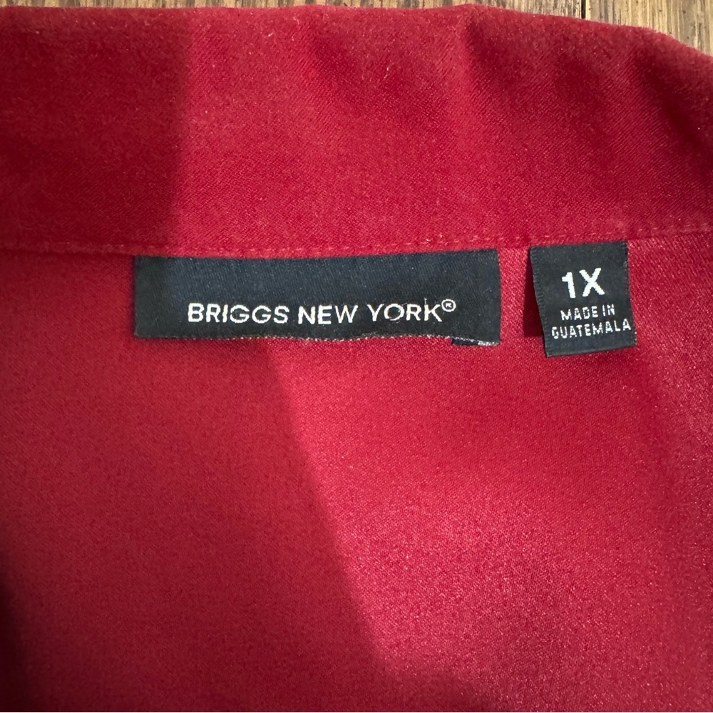 Briggs New York Red Blazer Classic Tailored Suit Jacket - Picture 3 of 7